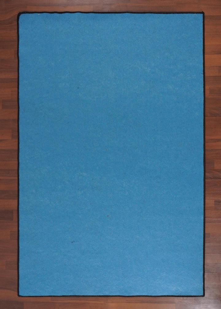 Dark Blue Multi Color Killim Print Rug