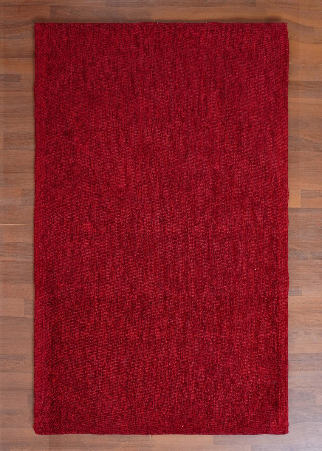 Red Plain Weave Rug