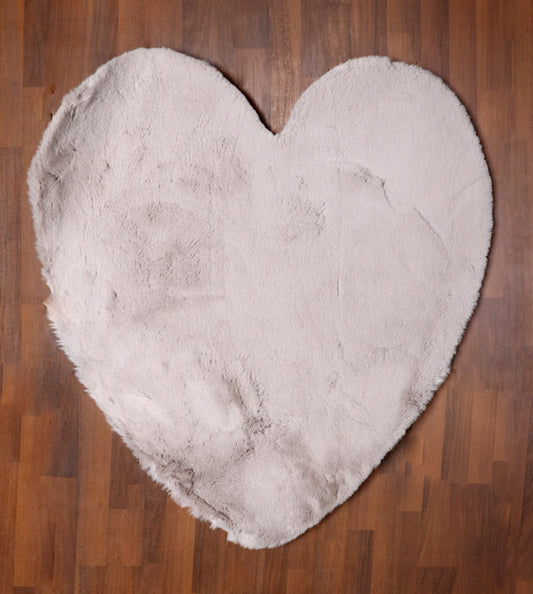 Gray Heart Shape Rug