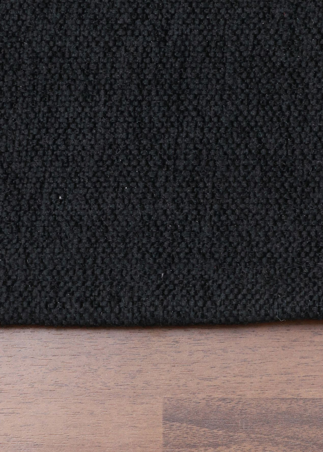 Night Black Plain Weave Rug