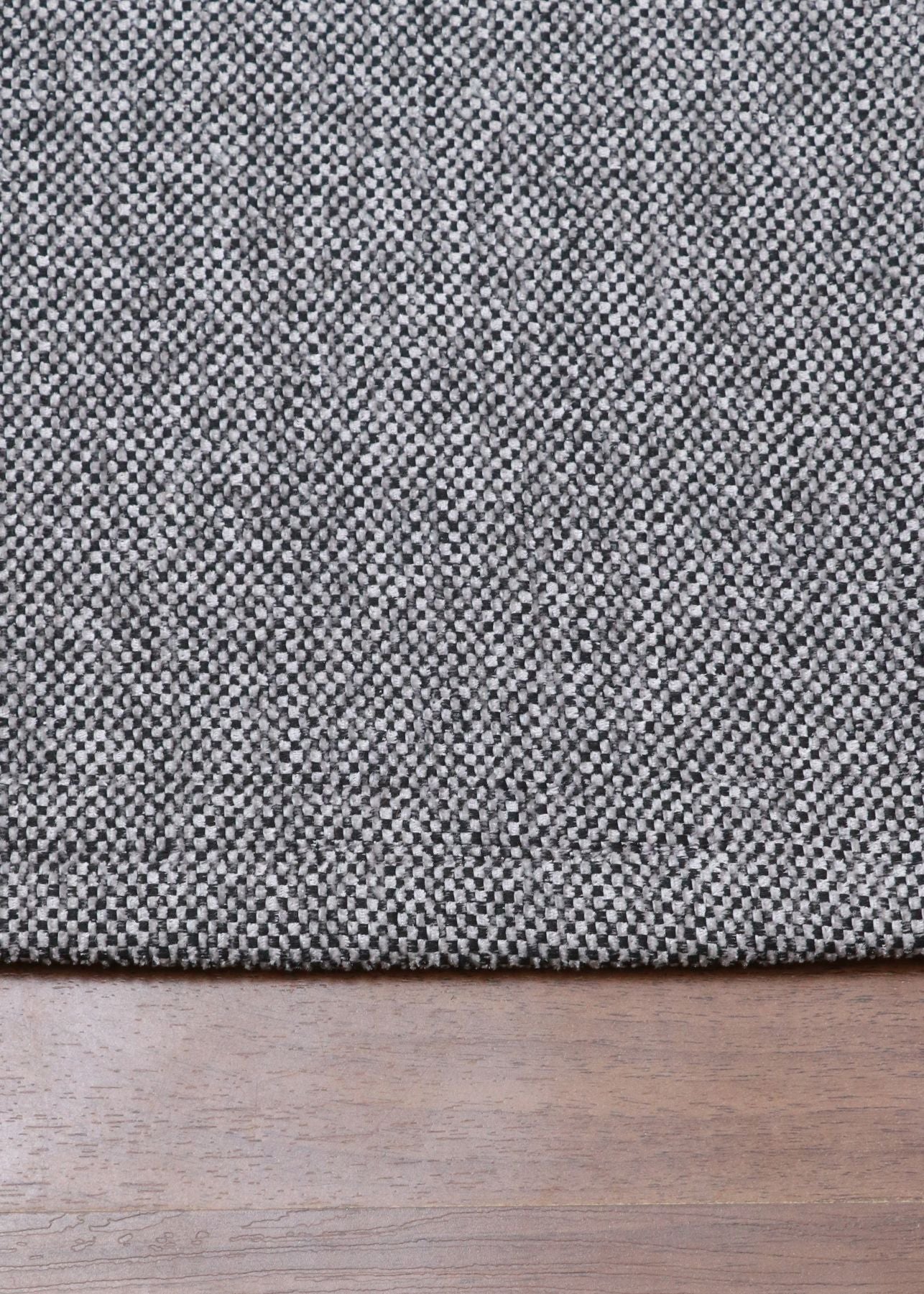 Gray & Black Plain Weave Rug