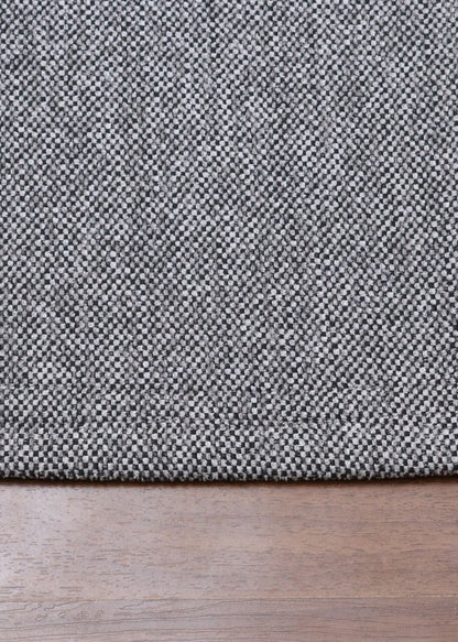 Gray & Black Plain Weave Rug