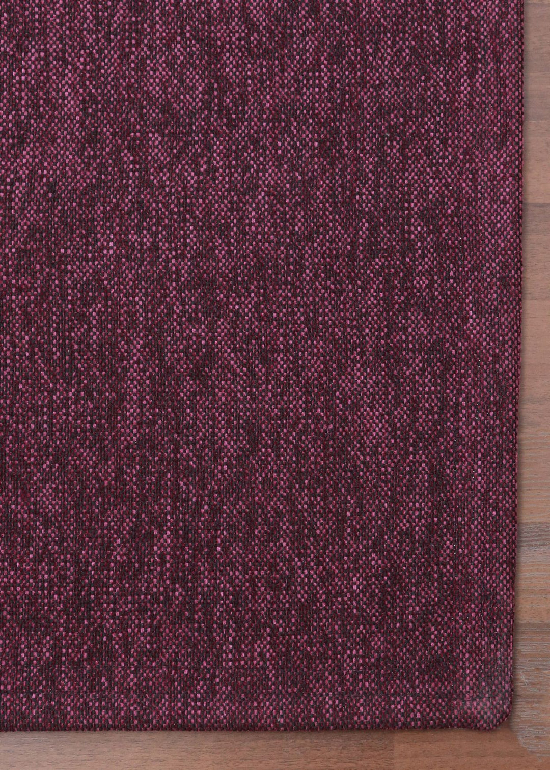 Purple & Black Woven Fabric Rug - Indoor Use