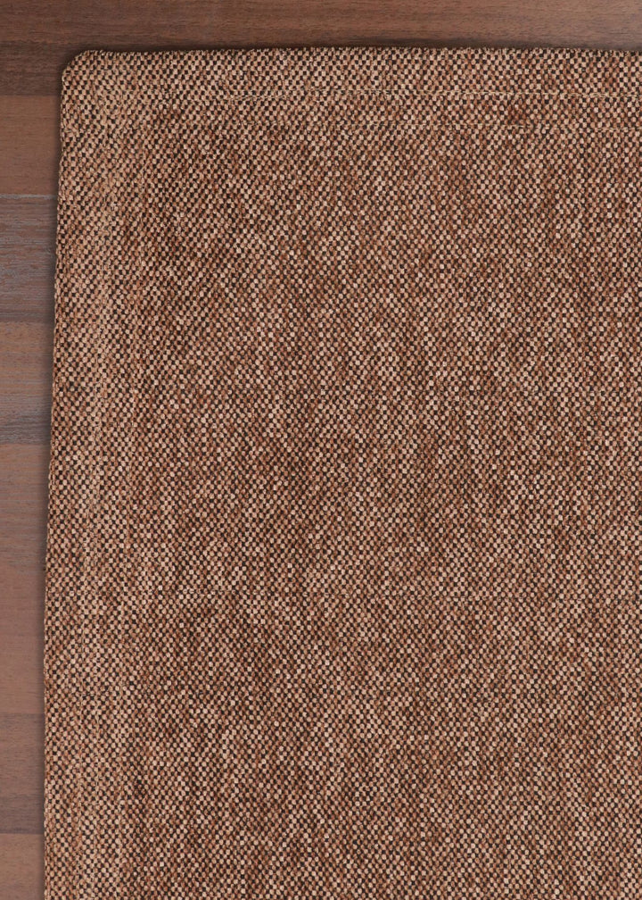 Copper & Black Woven Fabric Rug - Indoor Use