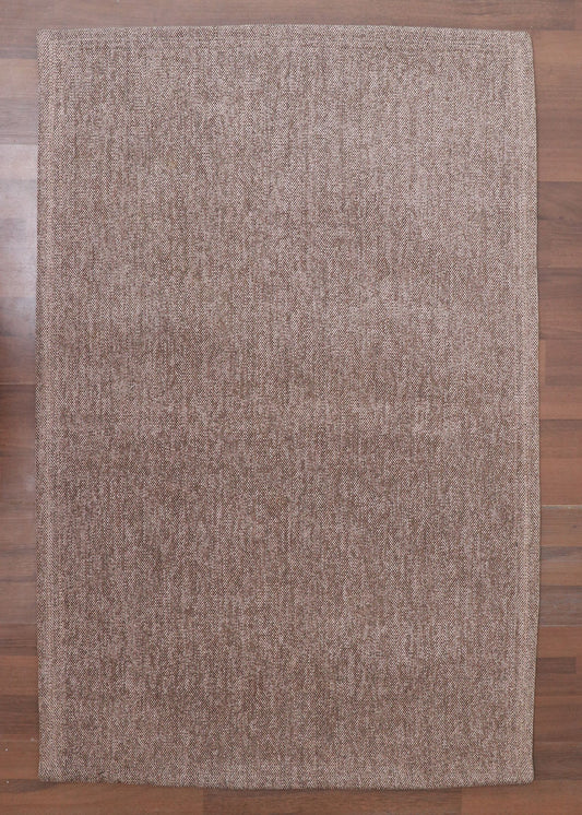 Brown Plain Weave Rug
