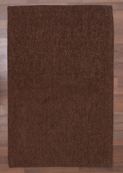 Dark Brown & Black Plain Weave Rug