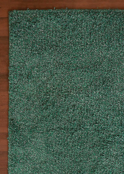 Teal Fancy Cotton Shaggy Rug