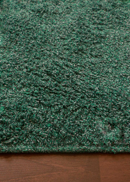 Teal Fancy Cotton Shaggy Rug