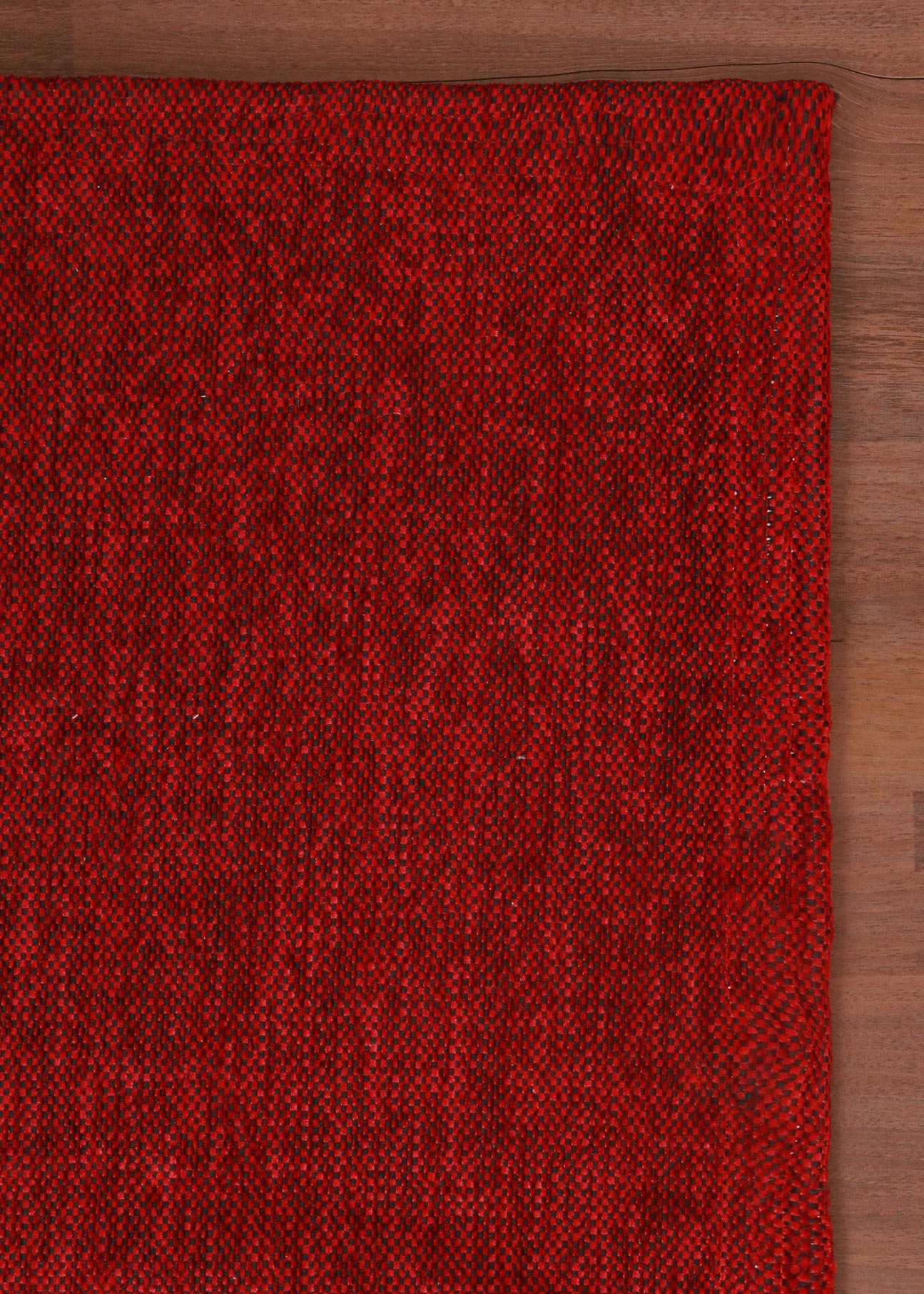 Red Plain Weave Rug