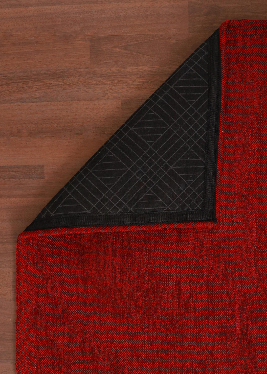 Red Plain Weave Rug
