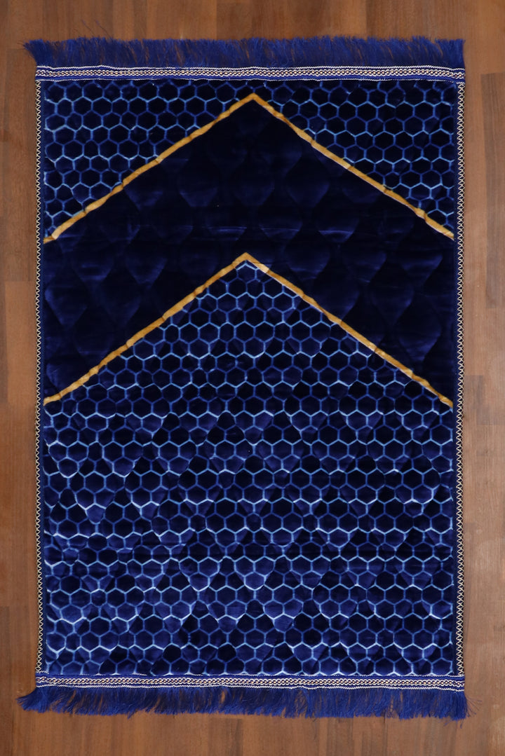 Blue Velvet Quilted Prayer Mat