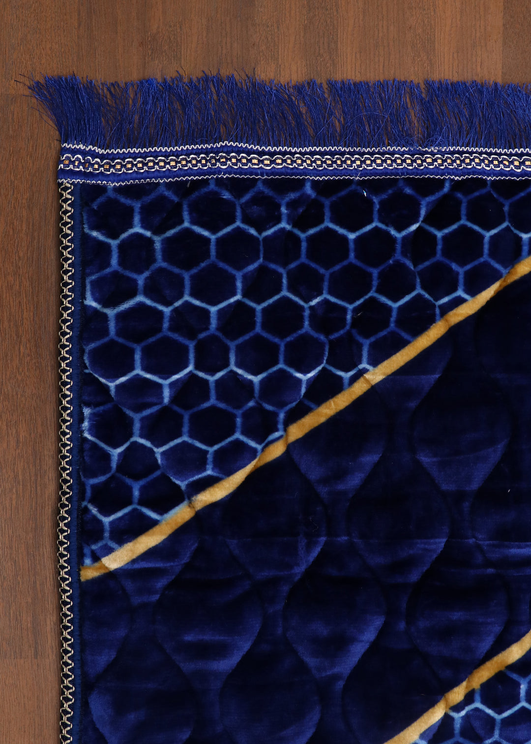 Blue Velvet Quilted Prayer Mat