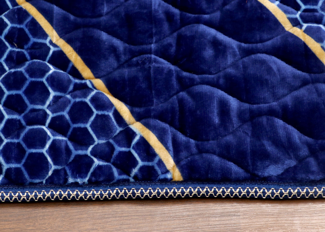 Blue Velvet Quilted Prayer Mat