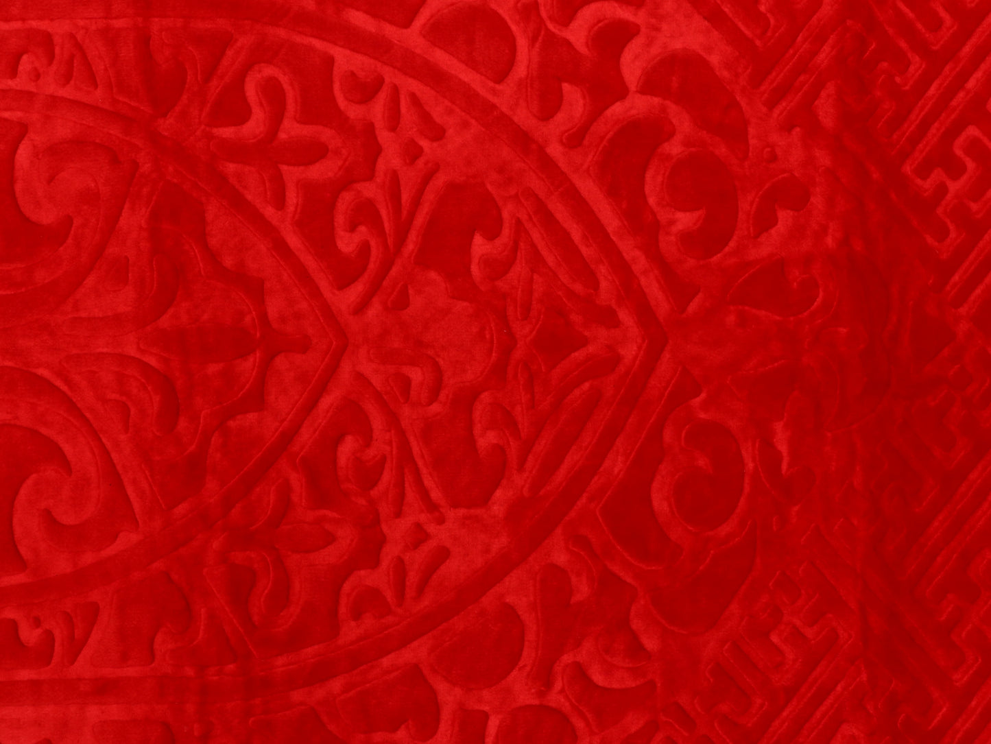 Shiny Red Mihrab Velvet Prayer Mat