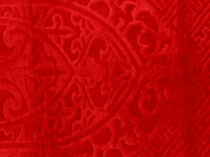 Shiny Red Mihrab Velvet Prayer Mat