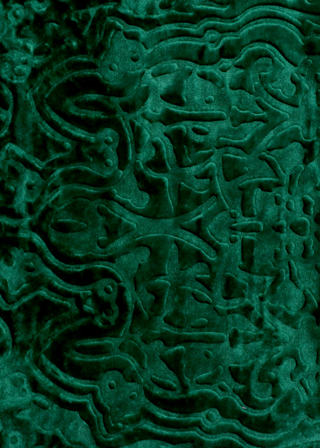 Dark Green Mihrab Velvet Prayer Mat