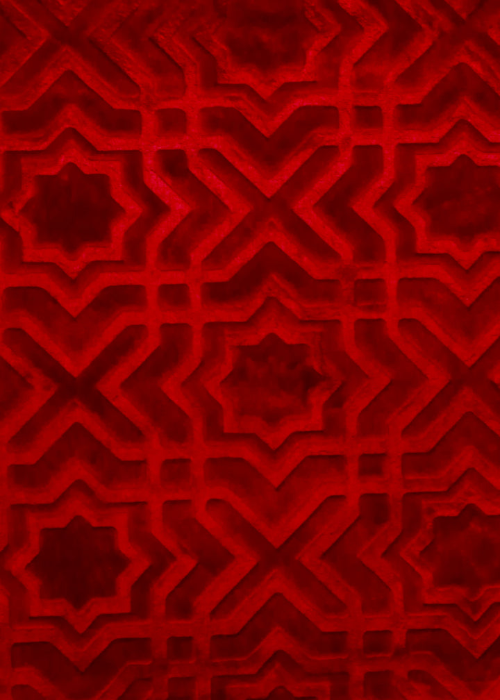Red Mihrab Velvet Prayer Mat