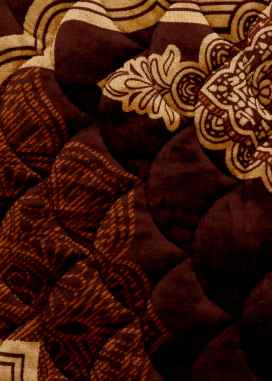 Brown Valvet Foam Quilted Prayer Mat
