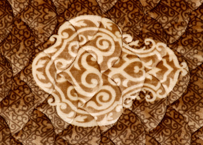 Brown Beige Velvet Foam Padded Prayer Mat