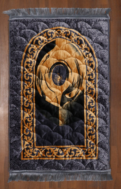 Velvet Quilted Mihrab Prayer Mat