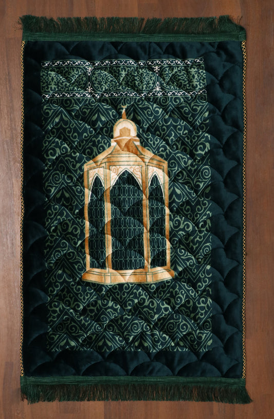 Dark Green Velvet  Prayer Mat