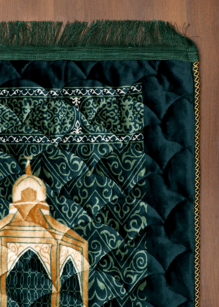 Dark Green Velvet  Prayer Mat