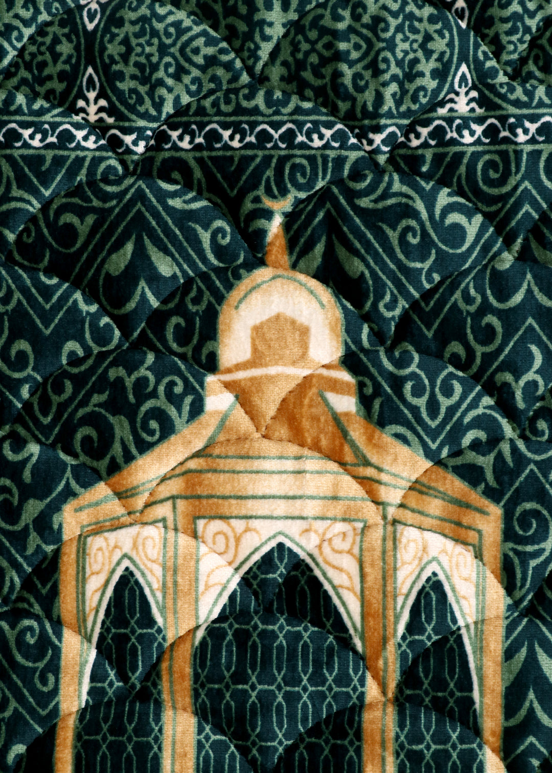 Dark Green Velvet  Prayer Mat
