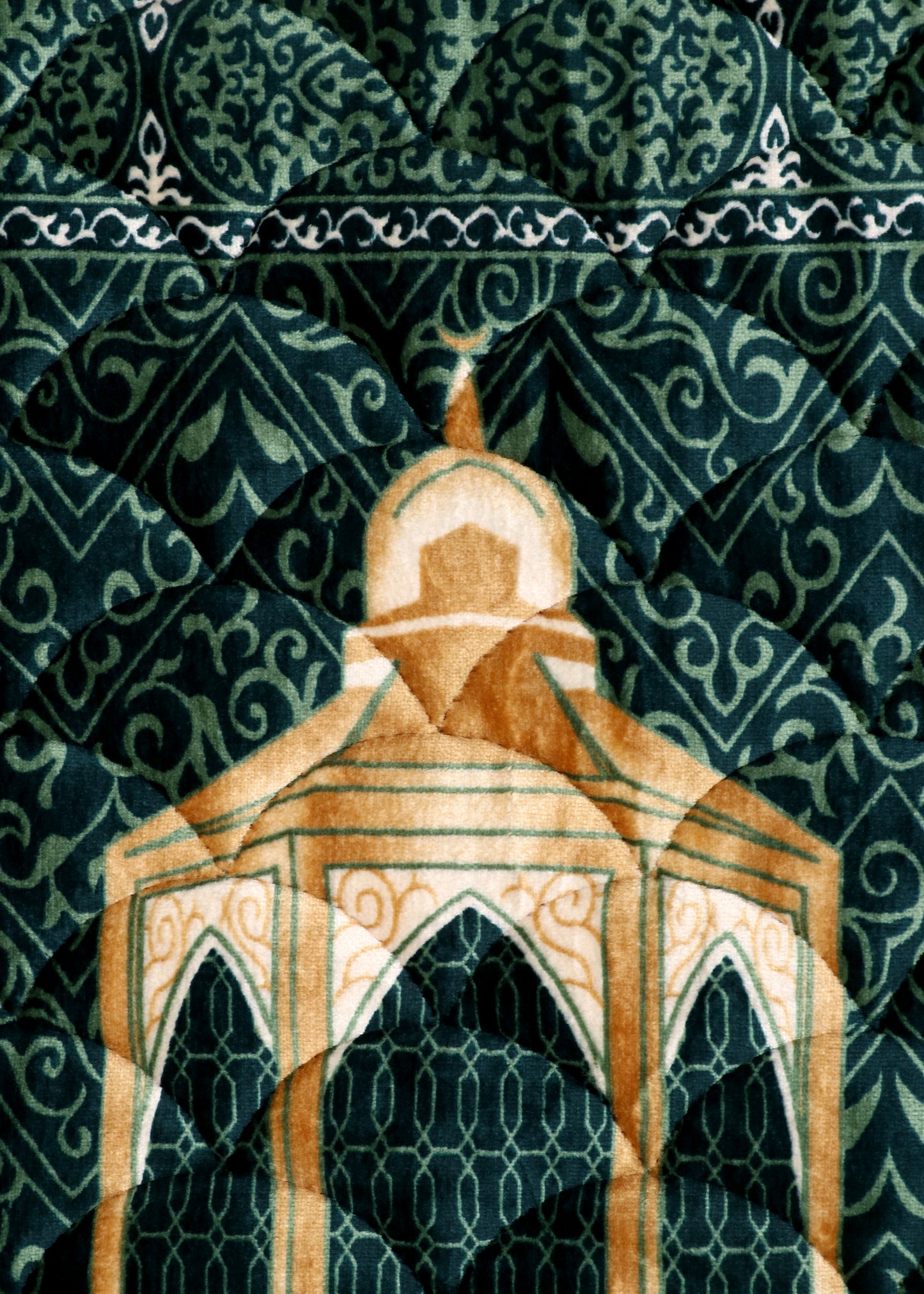 Dark Green Velvet  Prayer Mat