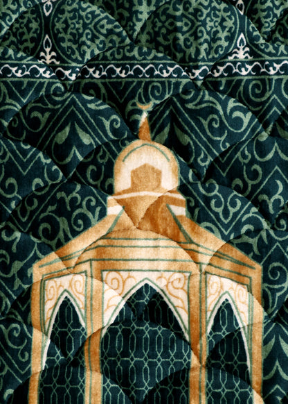 Dark Green Velvet  Prayer Mat