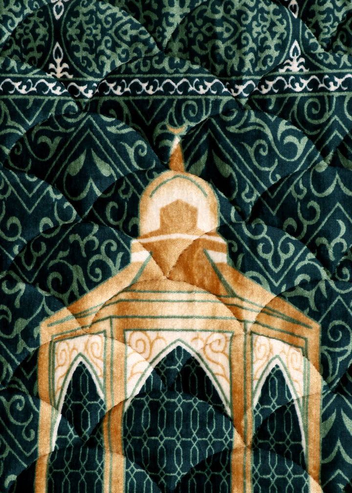 Dark Green Velvet  Prayer Mat