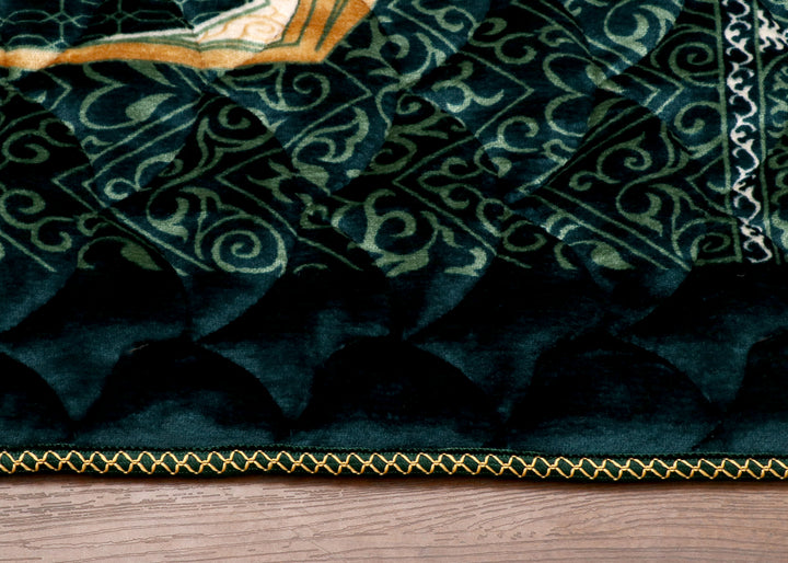 Dark Green Velvet  Prayer Mat