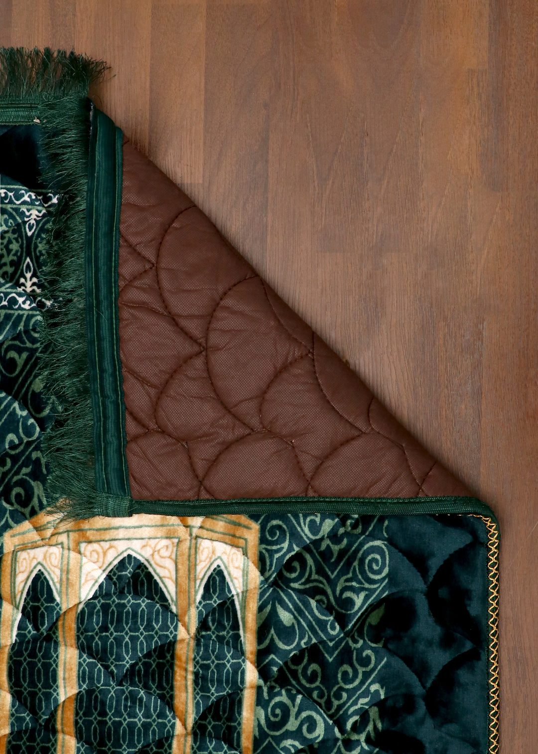 Dark Green Velvet  Prayer Mat