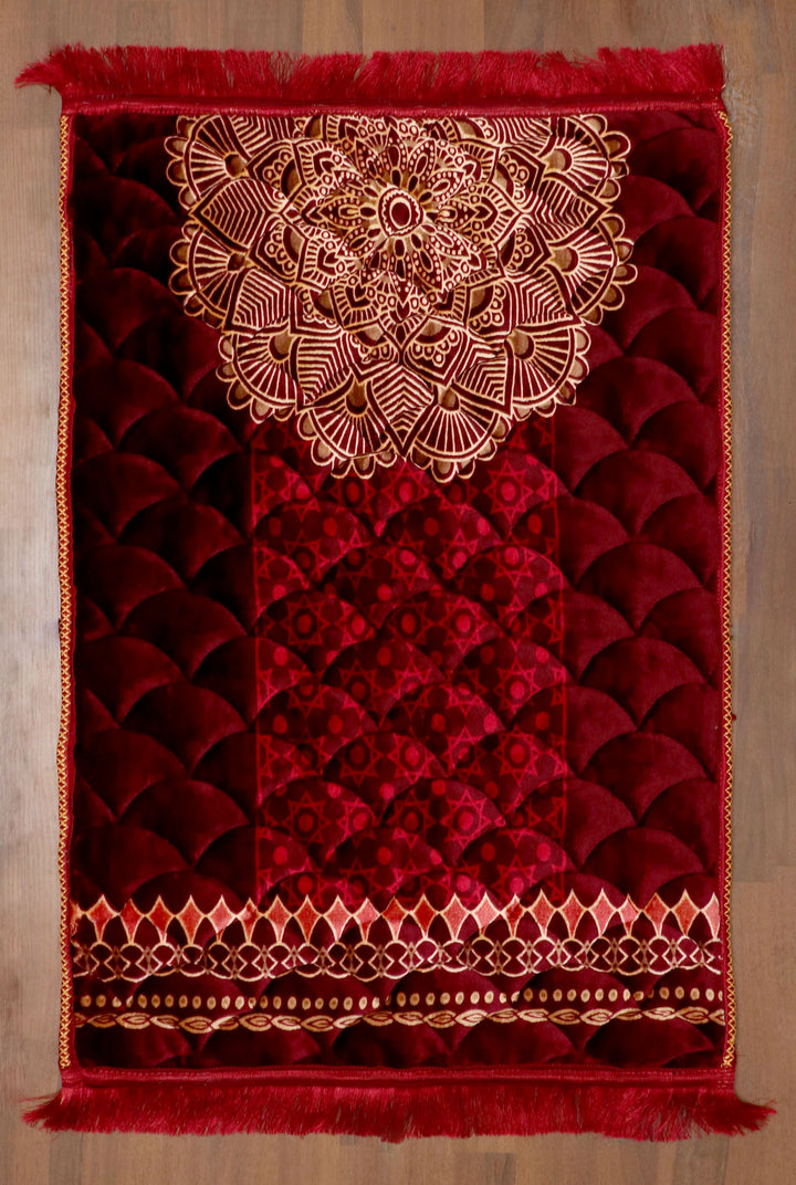 Classic Red Velvet Prayer Mat