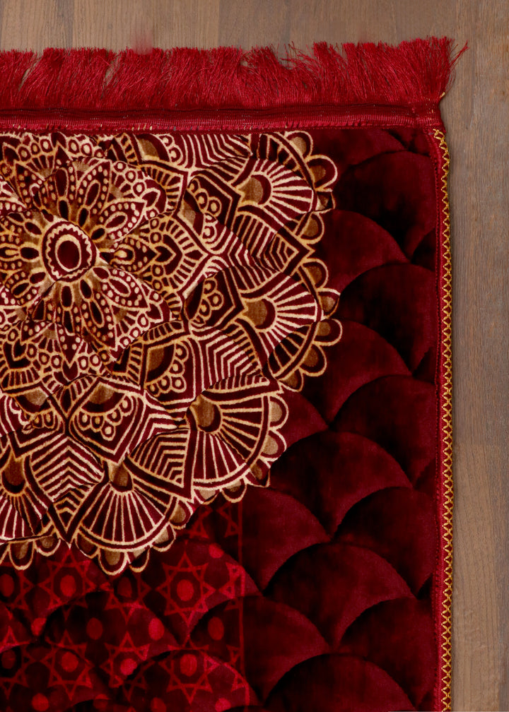 Classic Red Velvet Prayer Mat
