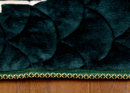 Velvet Quilted Green Prayer Mat