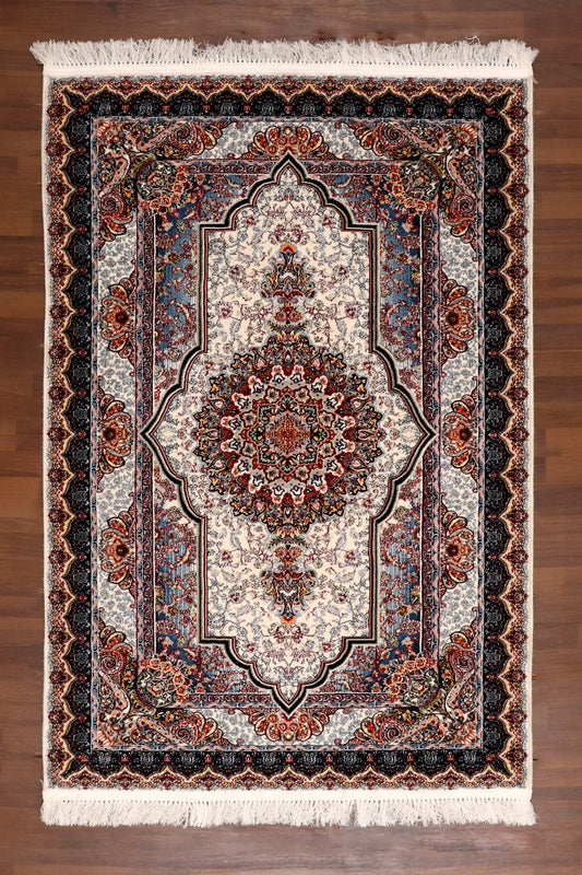 Tabriz Ivory and Indigo