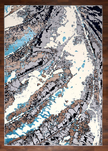 Turkish Earth Tone Abstract Rug