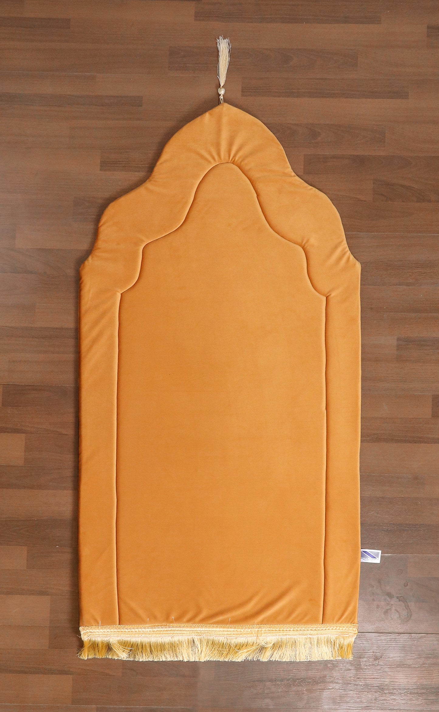 Orange Arch Cut Prayer Mat With Foam Padding