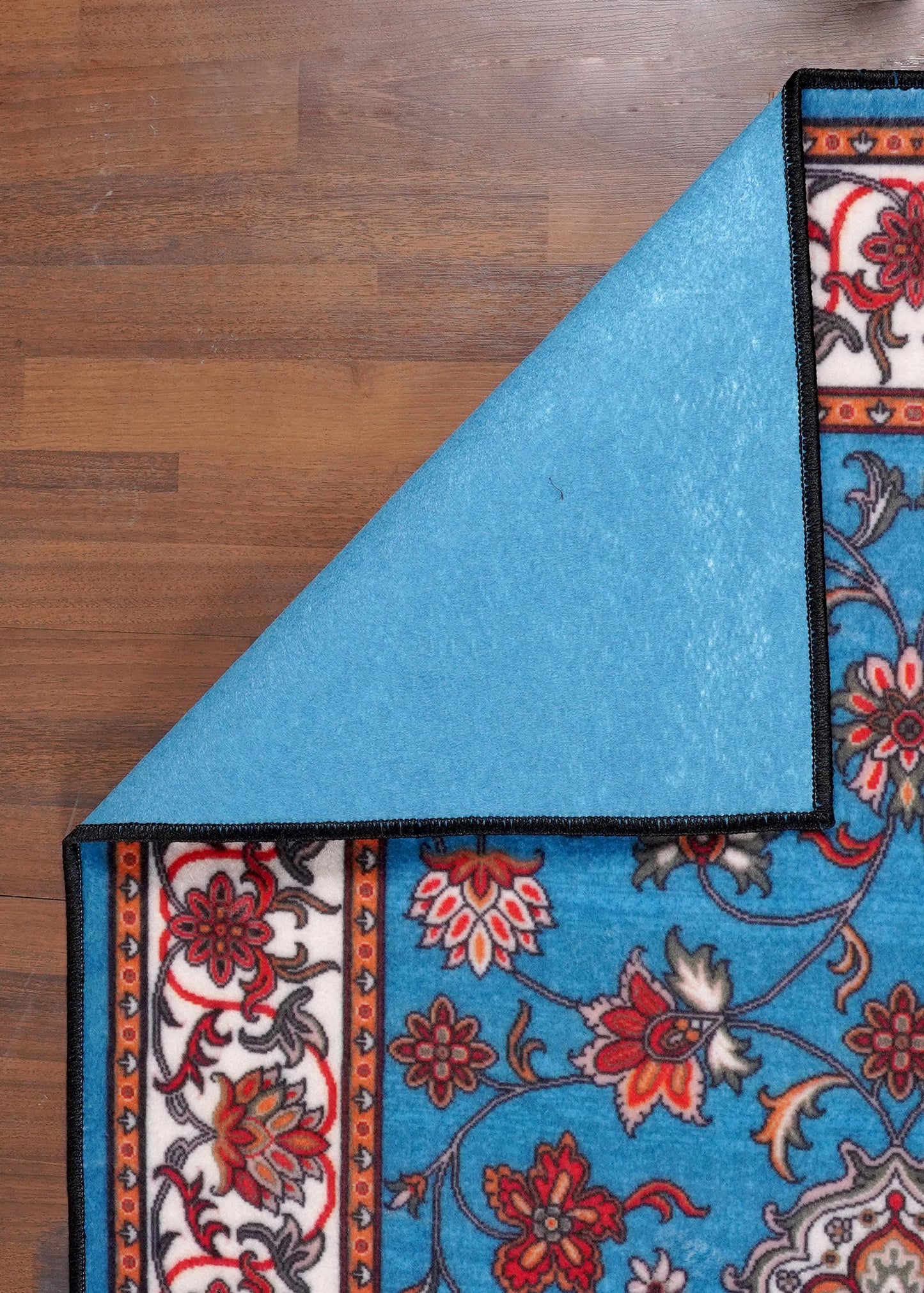 Multicolor  Medallion  Floral Rug - Non-Woven with Felt Backing