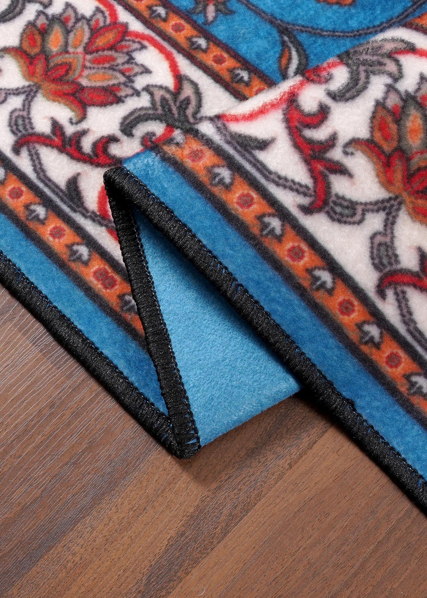 Multicolor  Medallion  Floral Rug - Non-Woven with Felt Backing