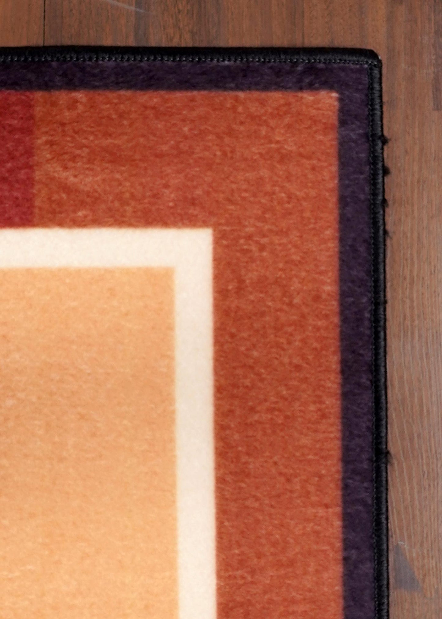 Modern Geometric Area Rug – Bold Squares and Lines with Felt Backing