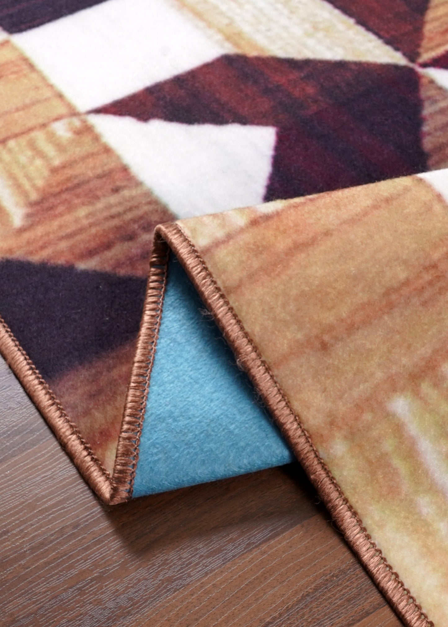 Vintage Moroccan Traditional Non-Woven Area Rug with Felt Back