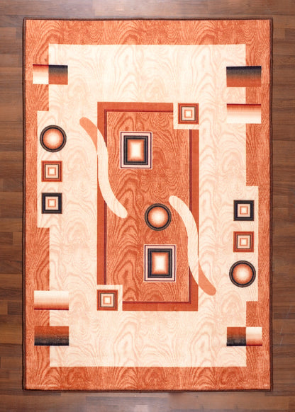 Modern Geometric Area Non weoven Rug  with Felt Backing