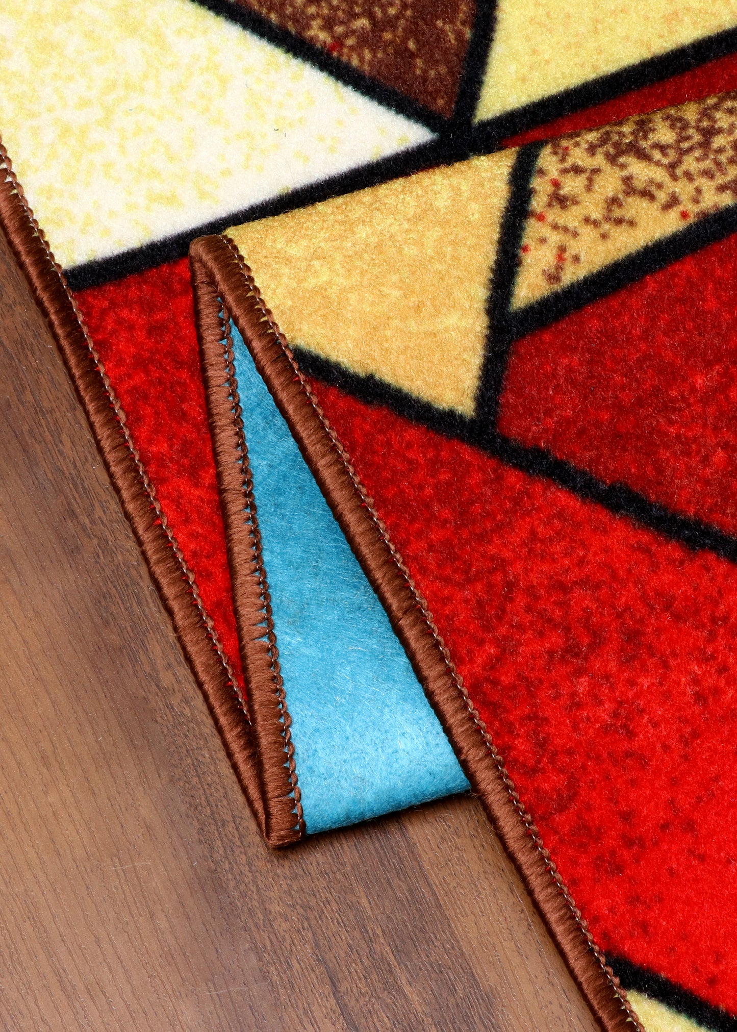 Geometric Modern Area Rug Non-Woven Rug with Felt Back