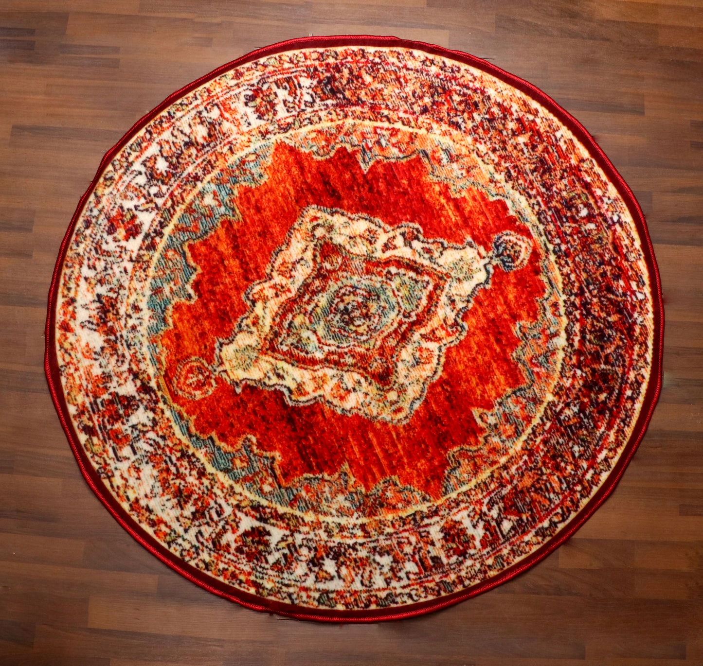 Oriental Medallion Round Area Rug