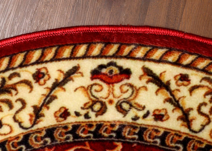 Floral Scrollwork Round Rug