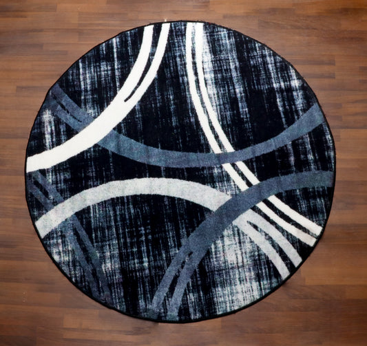 Contemporary Abstract Round Rug