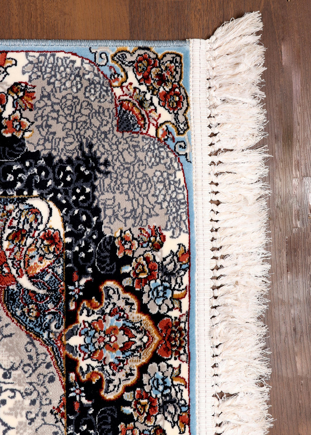 Premium Persian Floral Multicolor Medallion Machine-Made Rug