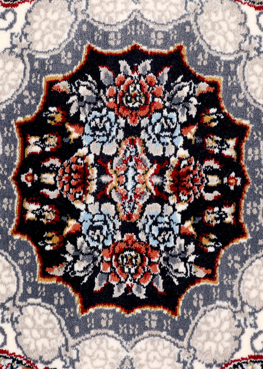 Premium Persian Floral Multicolor Medallion Machine-Made Rug