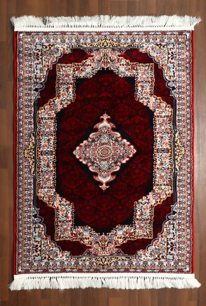 Persian Crimson Star Medallion Rug